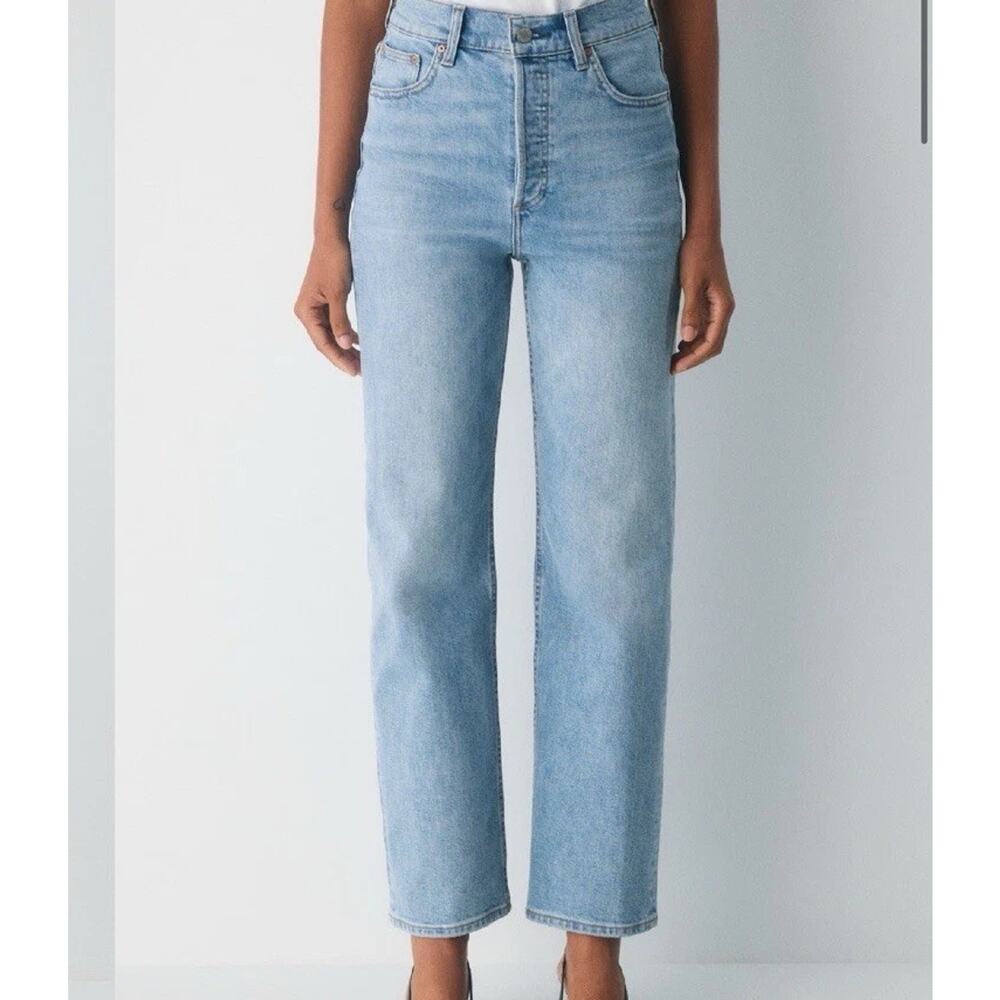 Aritzia Denim Forum Women's Blue Jeans Arlo High Rise Straight Leg Size 25 NWOT